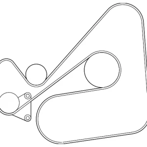 Serpentine Belt - Mazda (L321-15-909B)