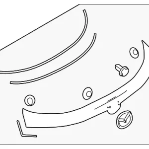 Upper Molding - Mazda (KB7W-50-810P-6D)