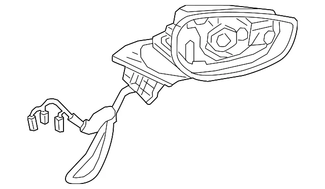 Mirror Assembly - Mazda (BEKC-69-181J)