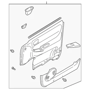 Door Trim Panel - Mazda (GD7E-68-46YE-29)