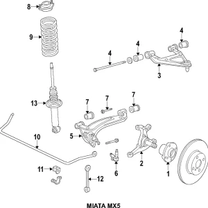 Upper Control Arm Bushing - Mazda (NA01-34-480A)