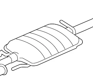 Resonator W/Pipe - Mazda (AJC1-40-300C)