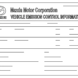 Emission Label - Mazda (GEG1-69-036B)