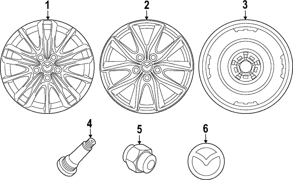 Wheel, Alloy - Mazda (9965-F5-7070)