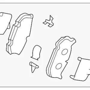 Disc Brake Pad Set Rear - Mazda (GPYA-26-43ZC)