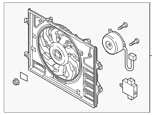 Engine Cooling Fan Assembly - Mazda (P51N-15-025)