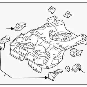 Rear Floor Pan - Mazda (BA6R-53-710E)