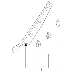 Windshield Pillar Trim - Mazda (GK2A-68-170C-80)
