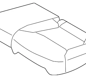 Trim Left Rear Seat Cushion - Mazda (TK79-88-261A-03)