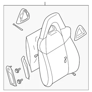 Seat Back Assembly - Mazda (FE01-88-180D-02)
