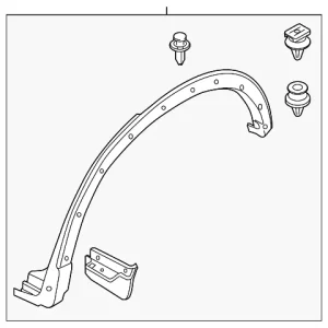 Wheel Opening Molding - Mazda (KPG2-51-W60B-SZ)