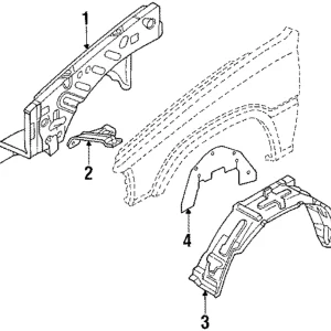 Wheelhouse Bracket - Mazda (UB40-52-970)