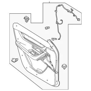 Trim(R) Door Rear - Mazda (KCLN-68-520K-23)