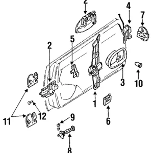 Window Regulator - Mazda (GD4T-58-560C)
