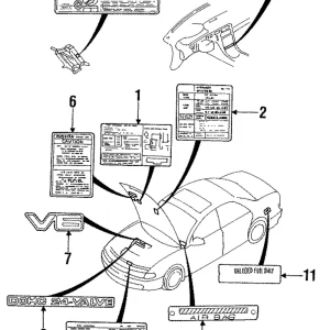 Air Bag Label - Mazda (FD01-57-K92)