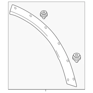 Wheel Opening Molding - Mazda (KJK8-51-W60A-PR)