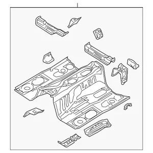 Front Floor Pan - Mazda (F151-53-600H)
