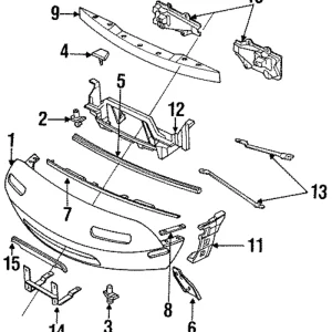Bumper Cover Seal - Mazda (NA01-50-0G9)