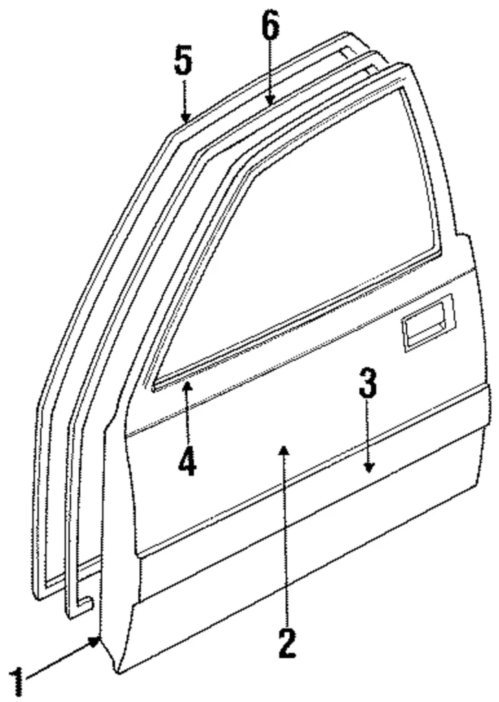 Door Weather-Strip - Mazda (UB39-59-760B)