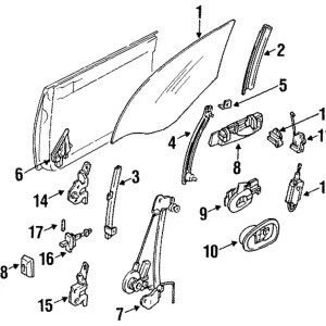 Window Regulator - Mazda (HG30-58-560D)