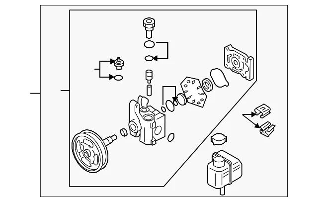 Power Steering Pump - Mazda (EG21-32-650C)