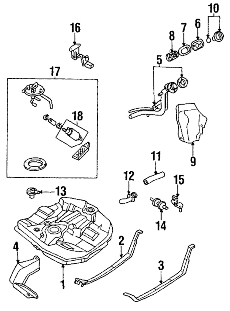 Fuel Tank Mount Strap - Mazda (B01W-42-710A)