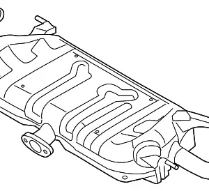 Muffler & Pipe - Mazda (PEB4-40-100C)