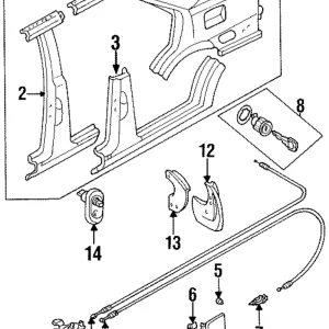 Center Pillar - Mazda (B4Y5-70-350E)