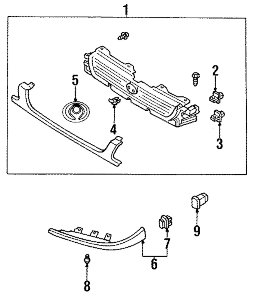 Grille Assembly - Mazda (BC1M-50-710D-PT)