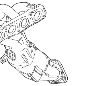 Catalytic Converter With Integrated Exhaust Manifold - Mazda (PEDA-20-50X)