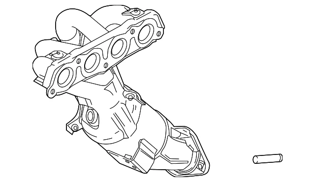 Catalytic Converter With Integrated Exhaust Manifold - Mazda (PEDA-20-50X)