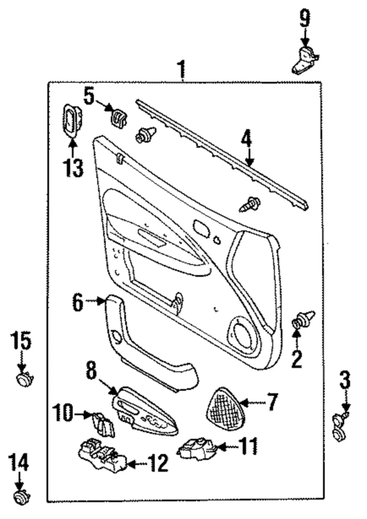 Trim Panel Assembly - Mazda (BE5N-68-45YD-09)