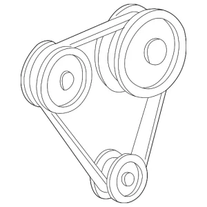 Water Pump Belt - Mazda (AJ04-15-908)