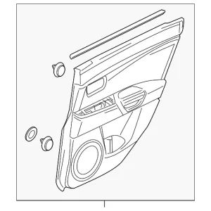 Trim Panel Assembly - Mazda (BAP1-68-52YB-02)