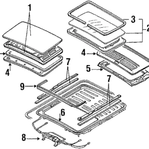 Sunroof Panel - Mazda (GJ24-69-810A)