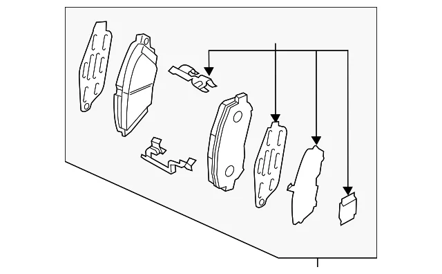 Disc Brake Pad Set - Mazda (D5YG-33-28Z)