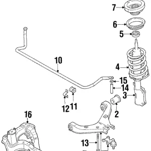 Lower Arm Assembly Bushing - Mazda (LA12-34-460A)