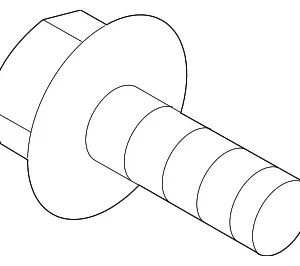 Upper Guide Bolt - Mazda (GV7D-33-698)