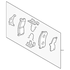 Disc Brake Pad Set - Mazda (TAY2-26-43Z)