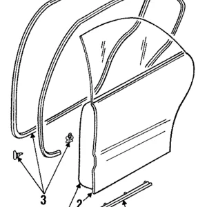 Surround Weather-Strip - Mazda (GA2K-73-760D)