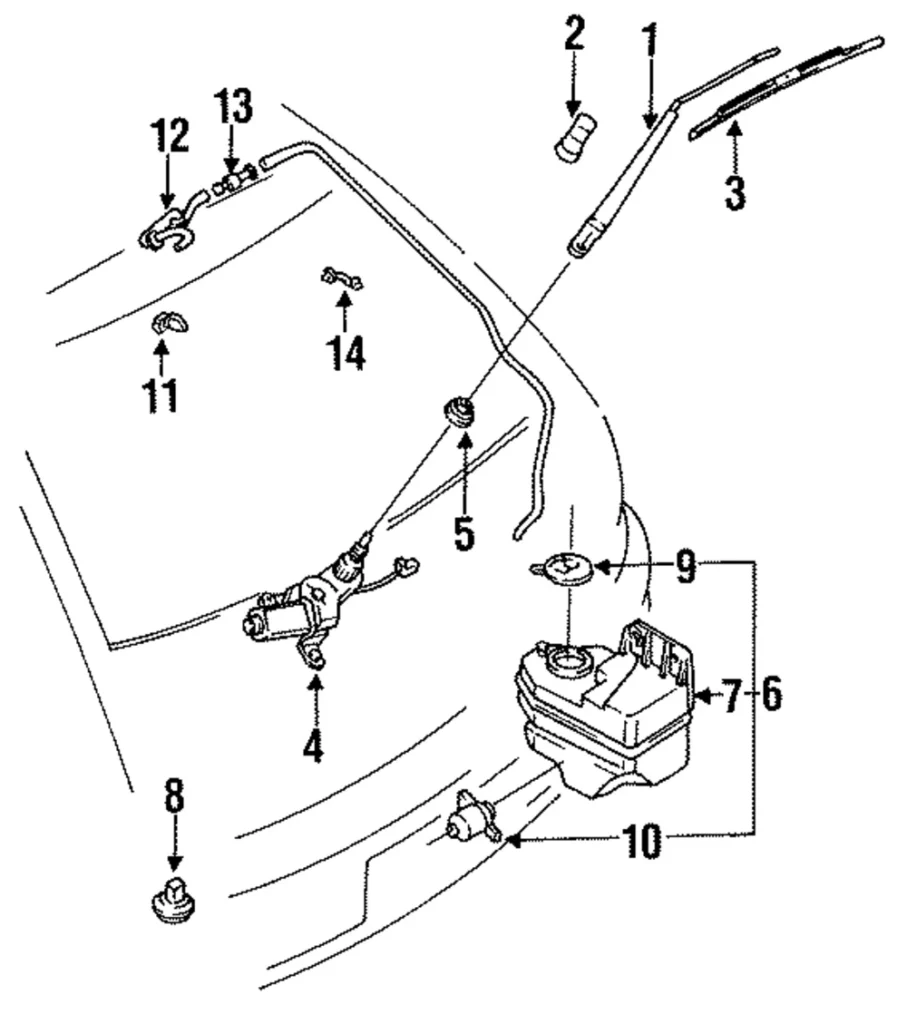 Wiper Motor Seal - Mazda (B093-67-366A)