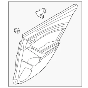Door Trim Panel - Mazda (B63C-68-520B-02)