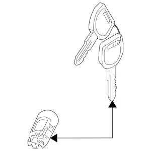 Ignition Lock Cylinder - Mazda (BAY8-76-14X)