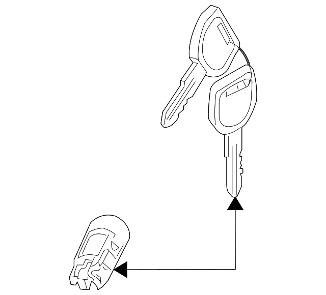 Ignition Lock Cylinder - Mazda (BAY9-76-14XA)