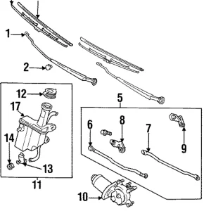 Wiper Motor Assembly - Mazda (BC5D-67-340)