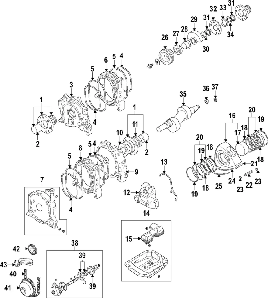 Stationary Gear Assembly - Mazda (N3H3-10-E0YC)