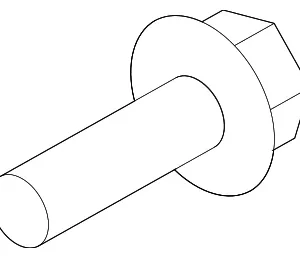 Water Outlet Pipe Eye Bolt - Mazda (L3K9-13-452)