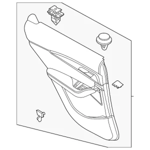 Trim(R) Door Rear - Mazda (DGJ3-68-520C-02)