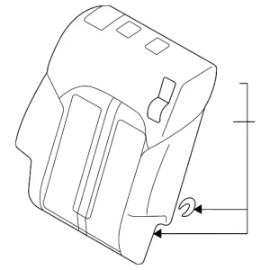 Trim Pad (R) Rear.S.Back - Mazda (KEVD-88-43YA-02)