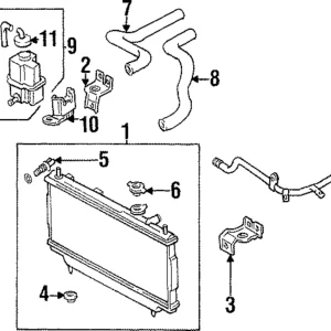 Reservoir Assembly Bracket - Mazda (B6BF-15-371B)